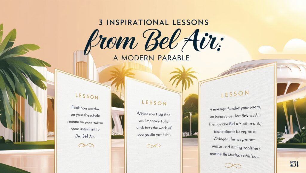 3 Inspirational Bel Air Lessons: A Modern Parable