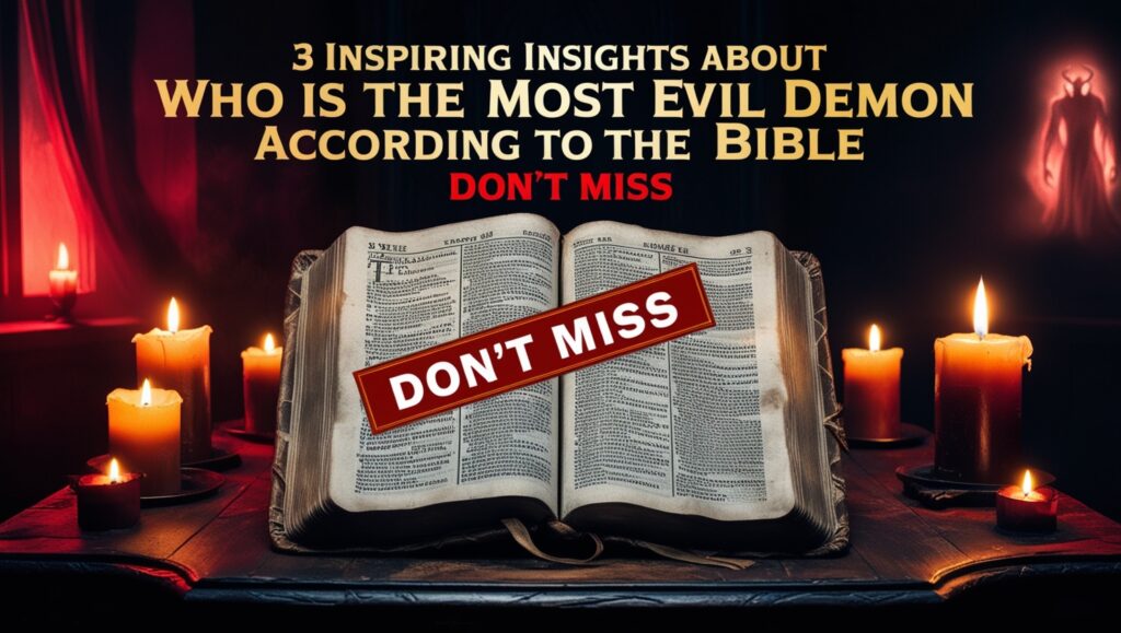 3 Inspiring Insights About Who Is The Most Evil Demon According to the Bible Don't Miss